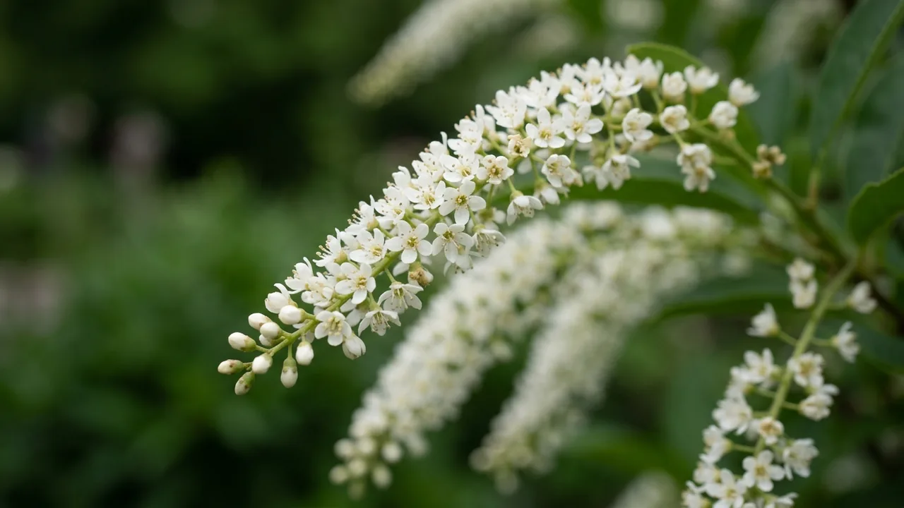 Henry's Garnet Sweetspire (Itea virginica 'Henry's Garnet') - white flowers, illustrated plant card