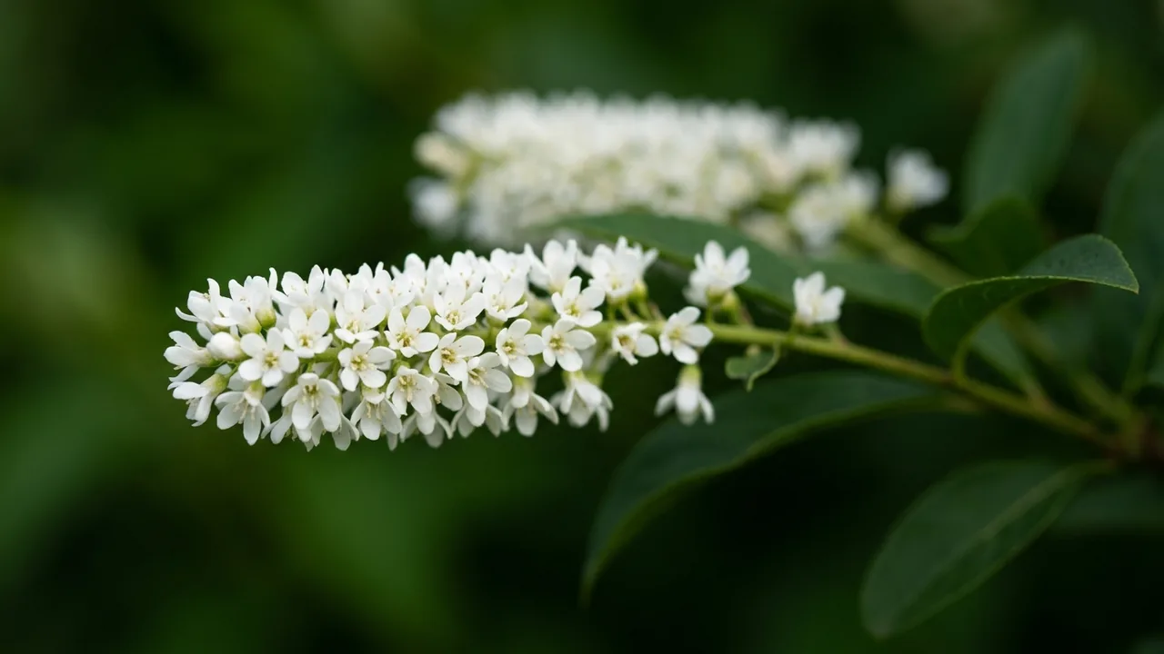Little Henry Sweetspire (Itea virginica 'Sprich') - white flowers, illustrated plant card