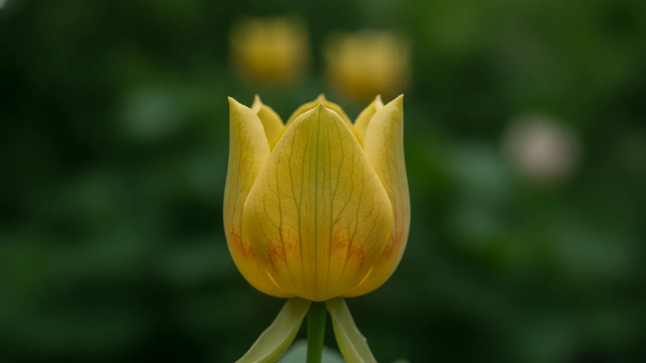 Tulip Tree (Liriodendron tulipifera) - yellow flowers, illustrated plant card