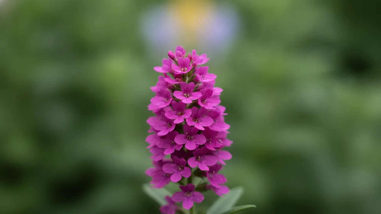 Red Fox (Veronica spicata 'Rotfuchs') - pink flowers, illustrated plant card