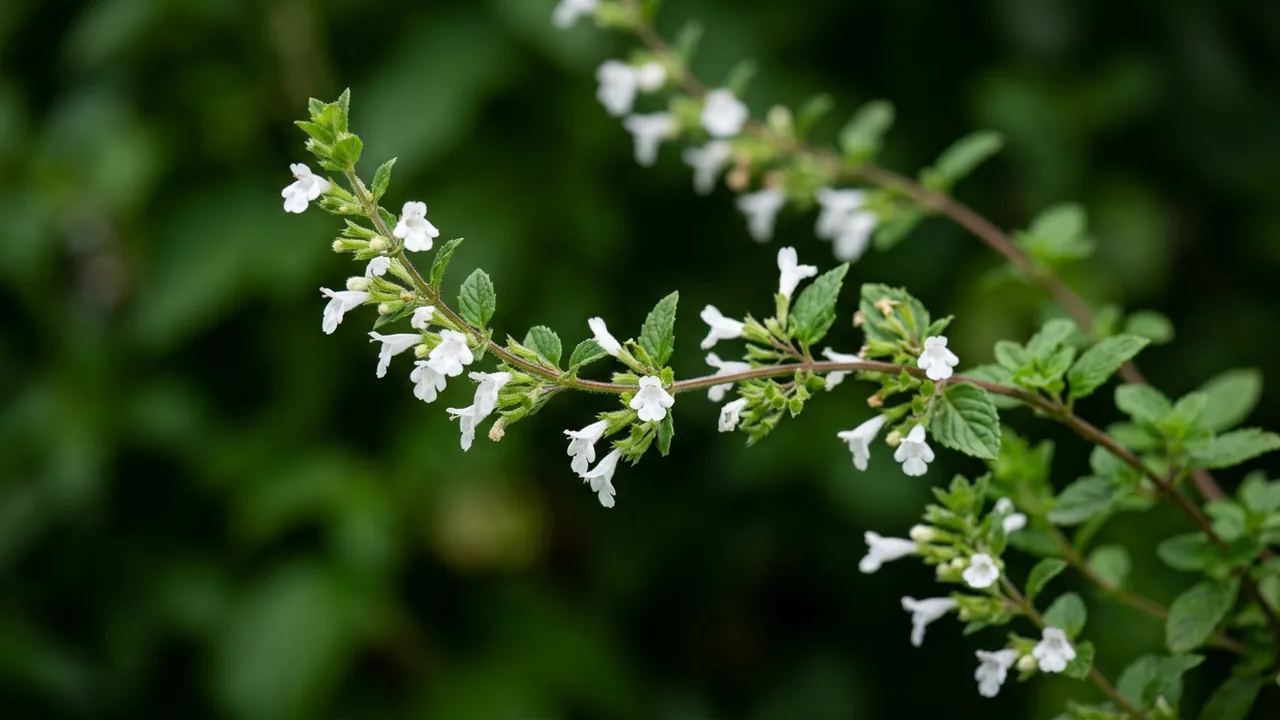 Yerba Buena (Clinopodium douglasii) - foliage plant, illustrated plant card