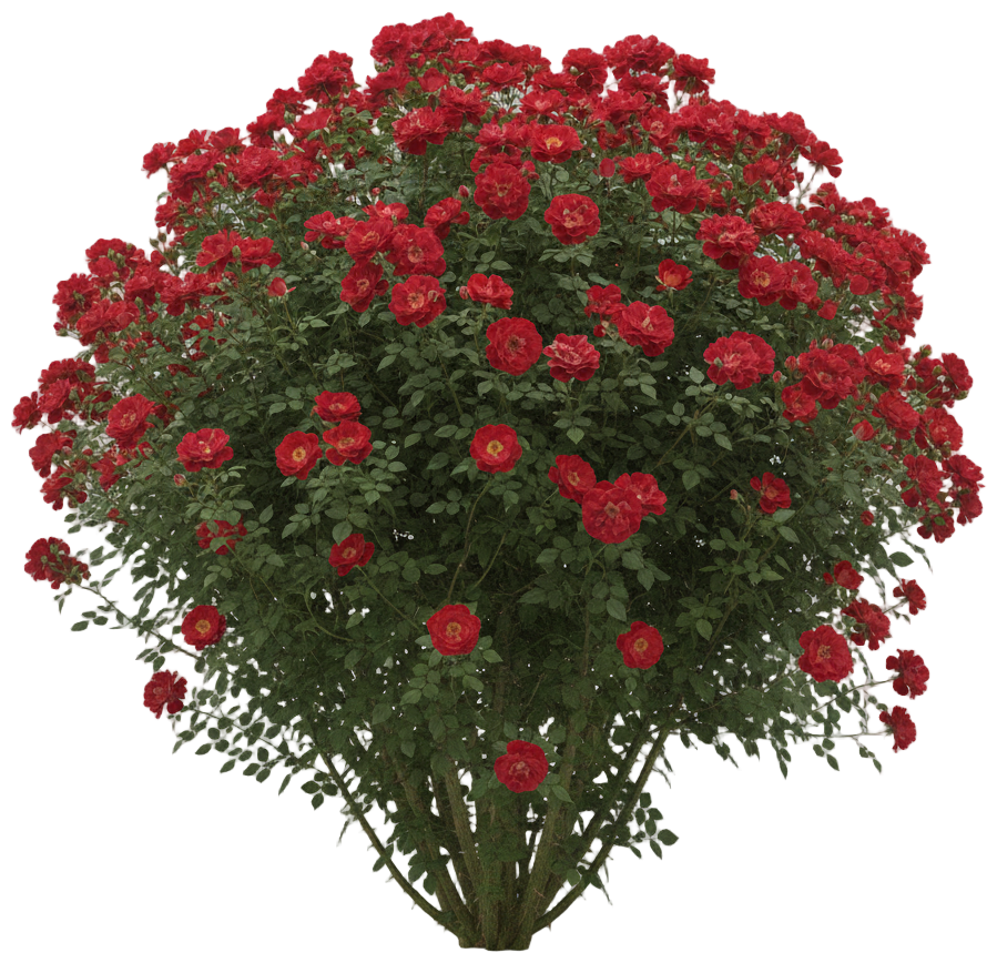 Duchess of Cornwall Rose cut-out illustration