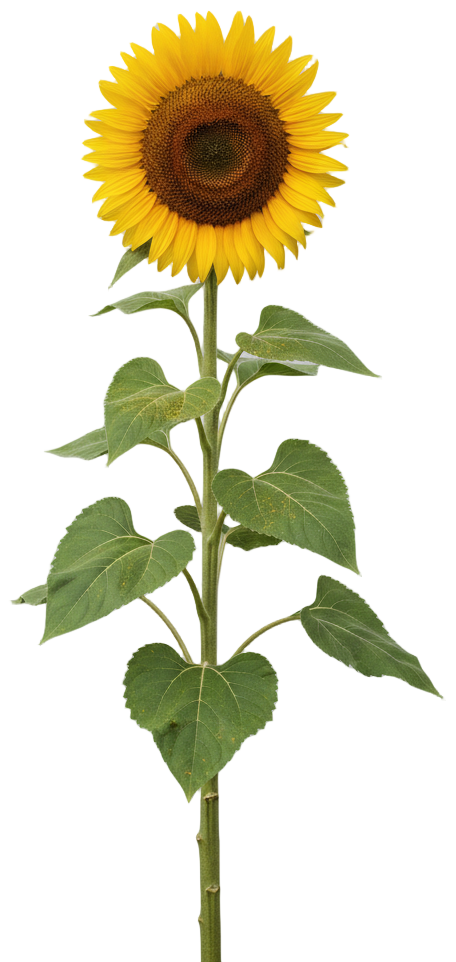 Giant Sunflower cut-out illustration
