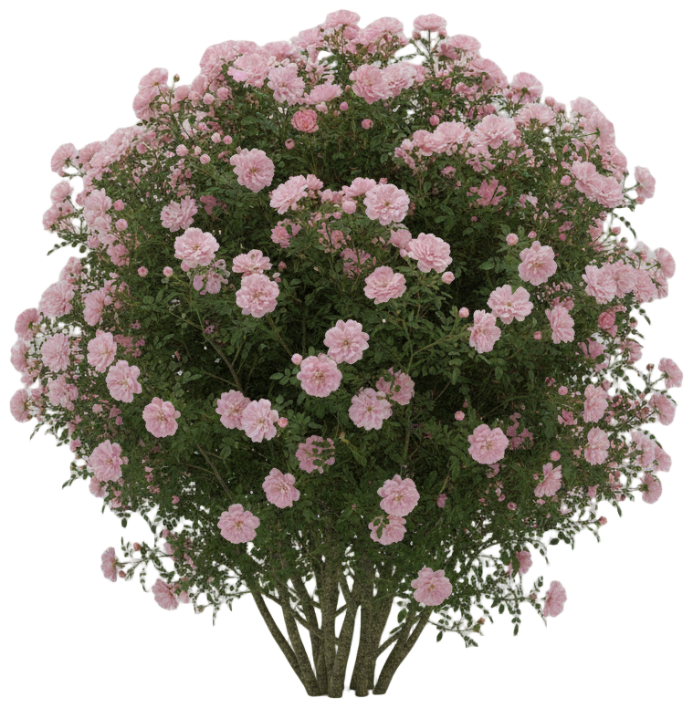 Duchesse de Verneuil (Moss Rose) cut-out illustration